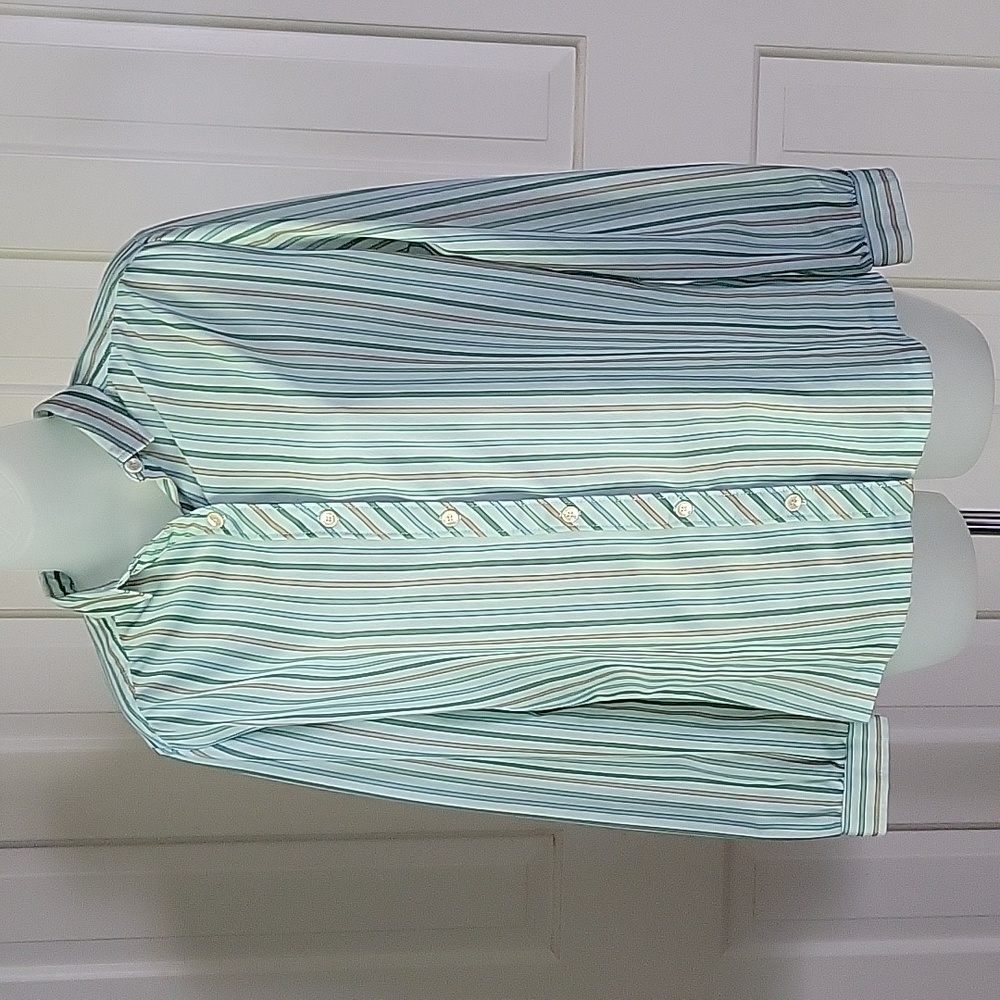 Vintage Talbott women's Stripwd button down blouse sz 12